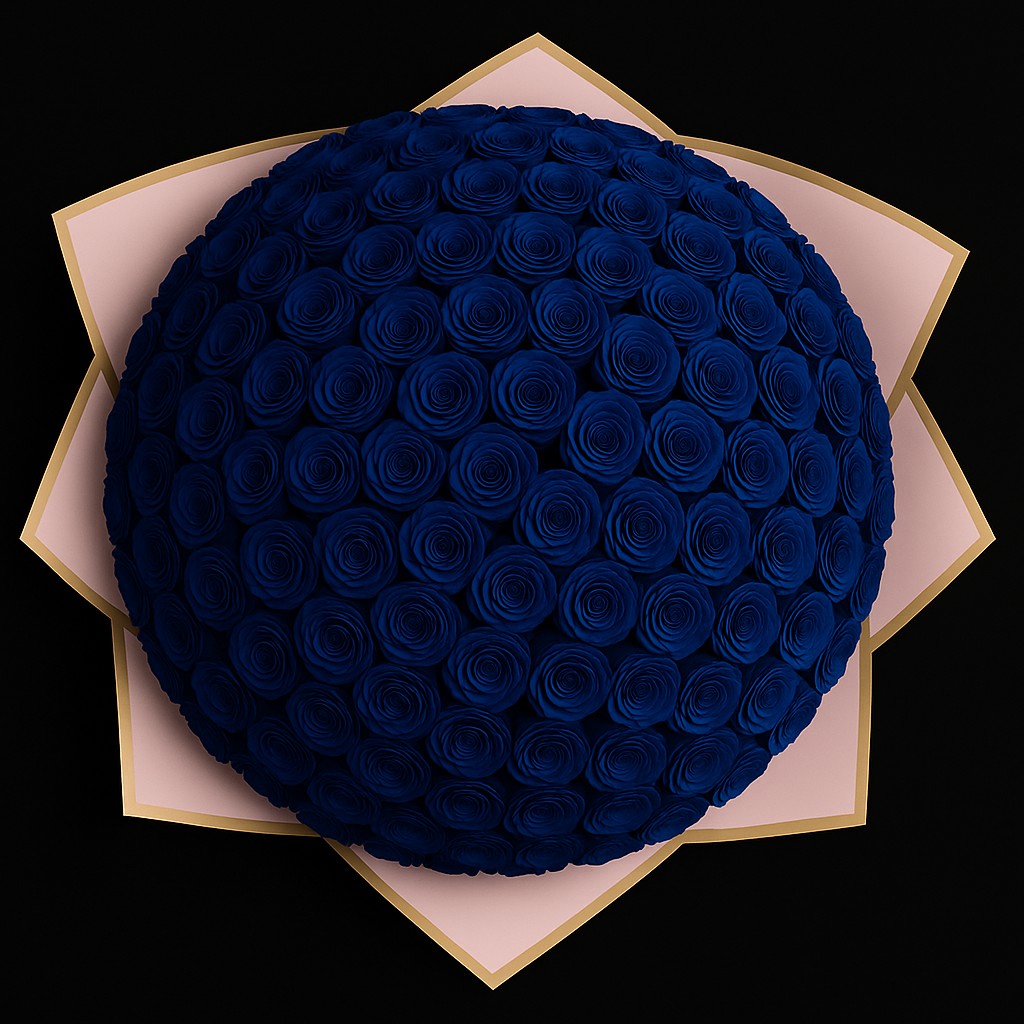 100 Rozen Boeket - Blauw