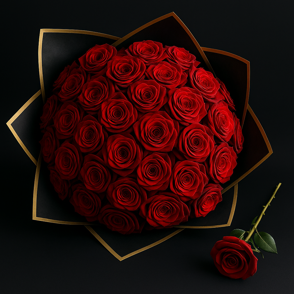 25 Rozen Boeket - Rood