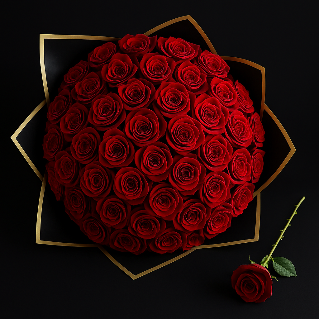 50 Rozen Boeket - Rood