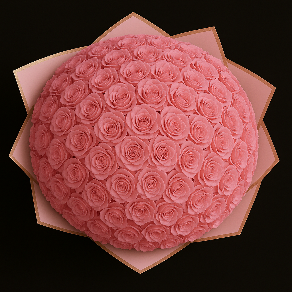 100 Rozen Boeket - Roze