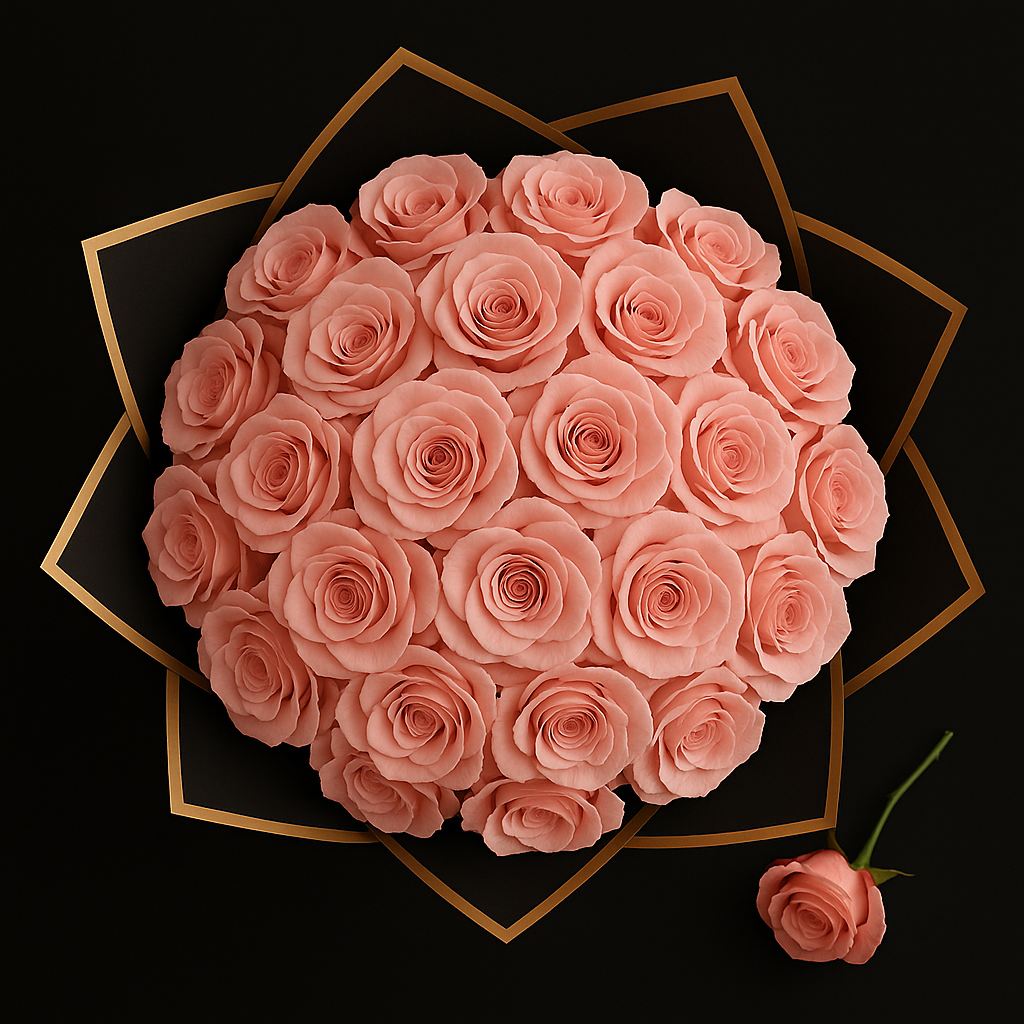 25 Rozen Boeket - Roze