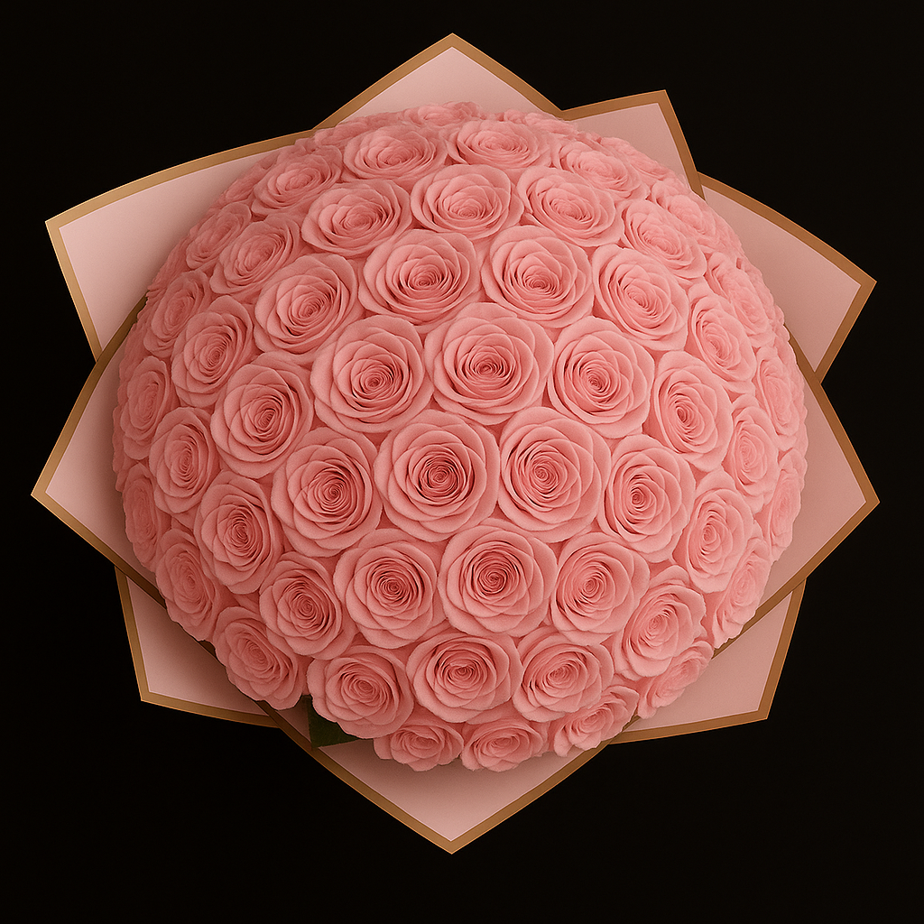 50 Rozen Boeket - Roze