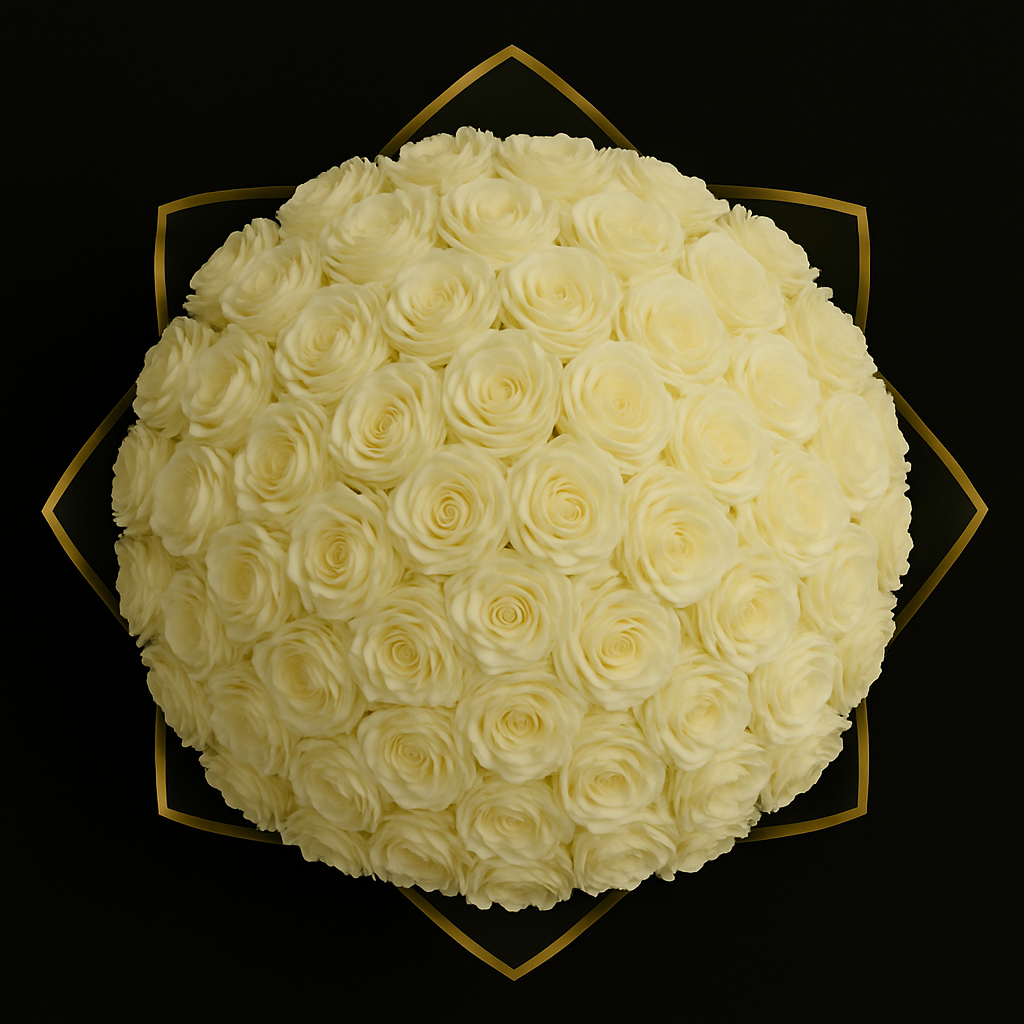 50 Rozen Boeket - Wit