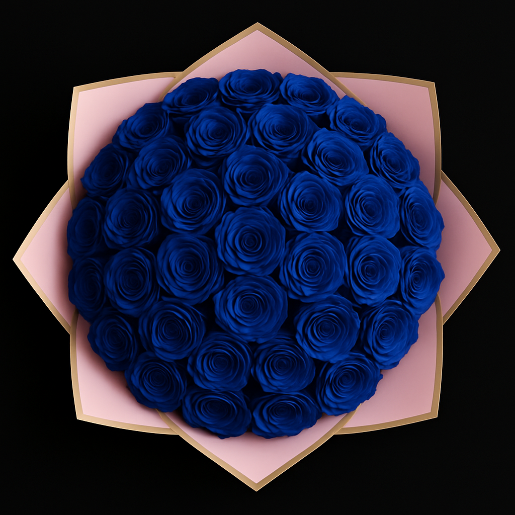 25 Rozen Boeket - Blauw