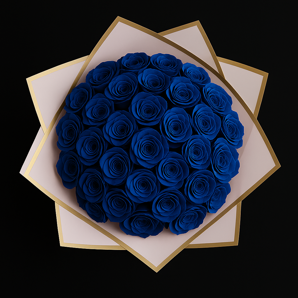 25 Rozen Boeket - Blauw