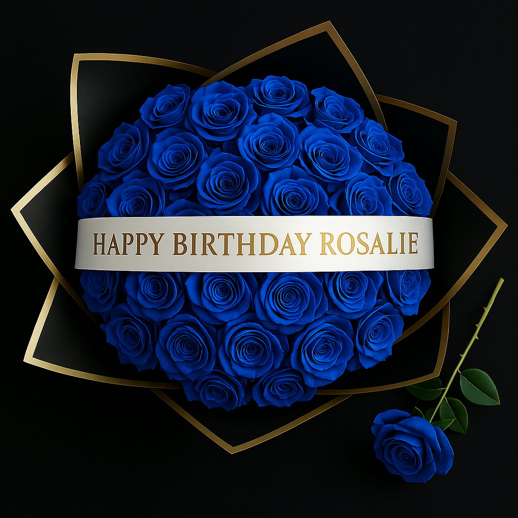 100 Rozen Boeket - Blauw