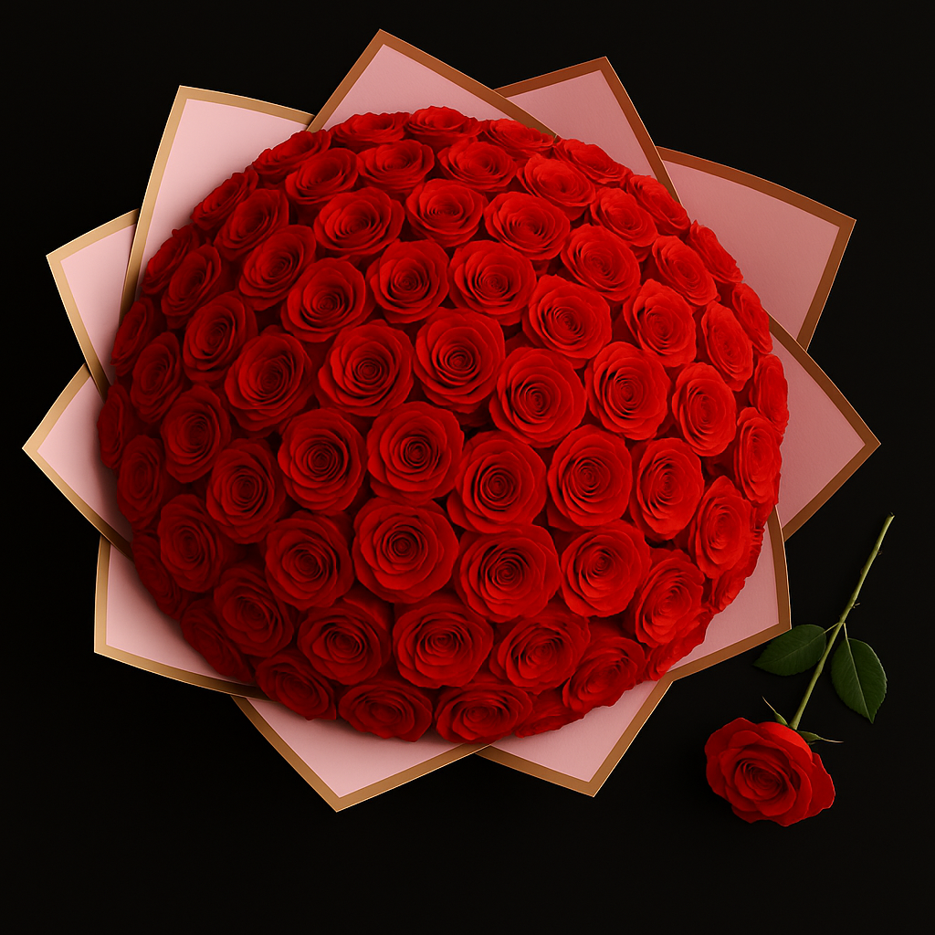 100 Rozen Boeket - Rood