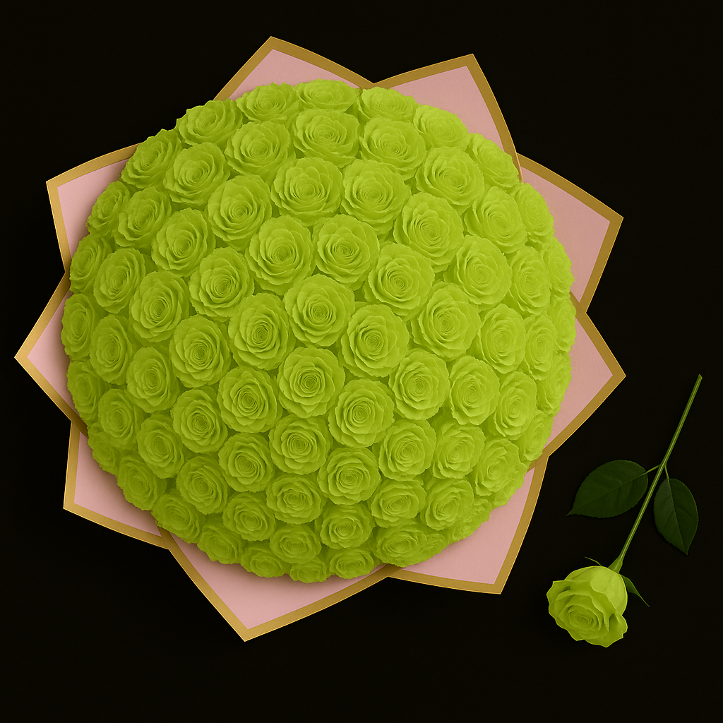 50 Rozen Boeket - Groen