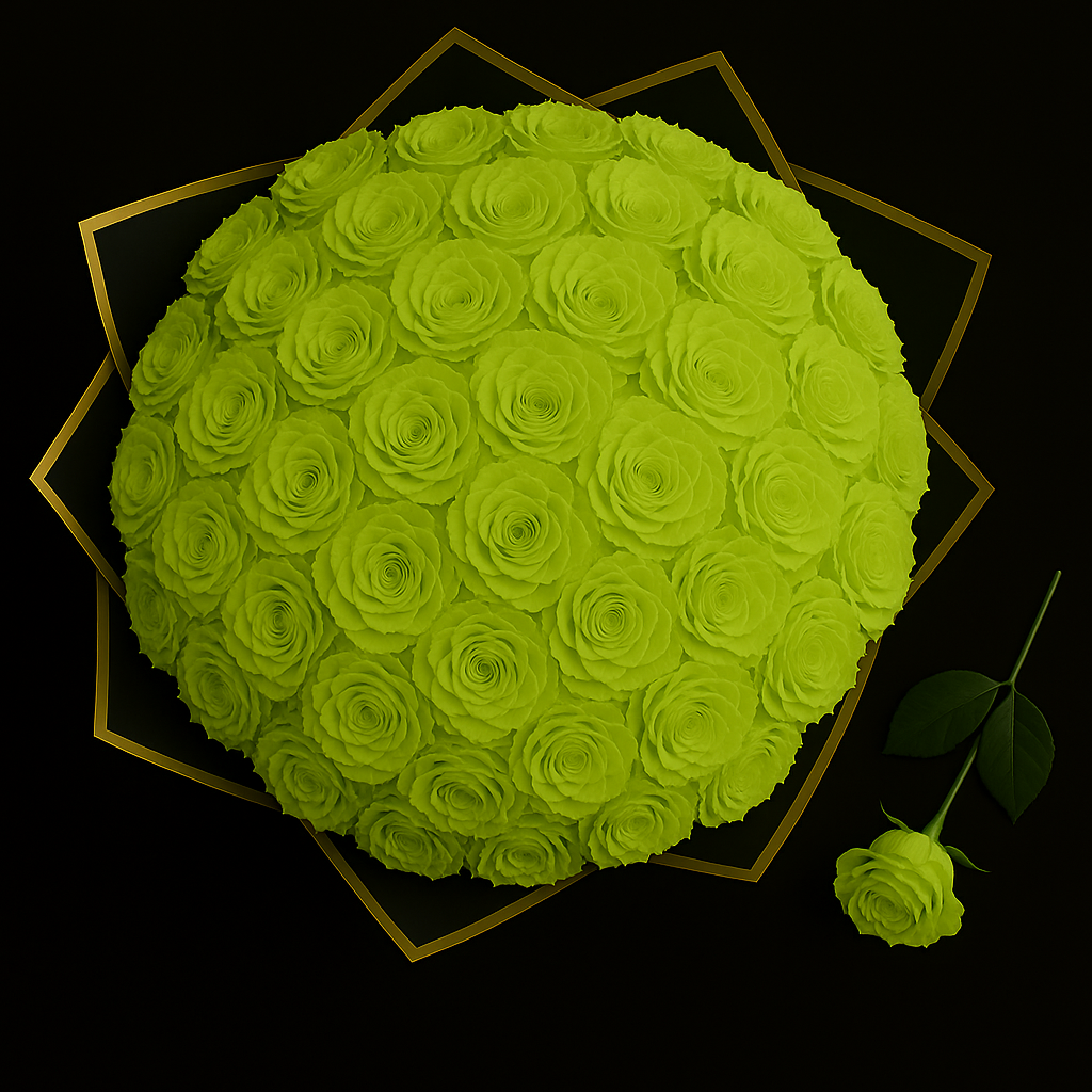 50 Rozen Boeket - Groen