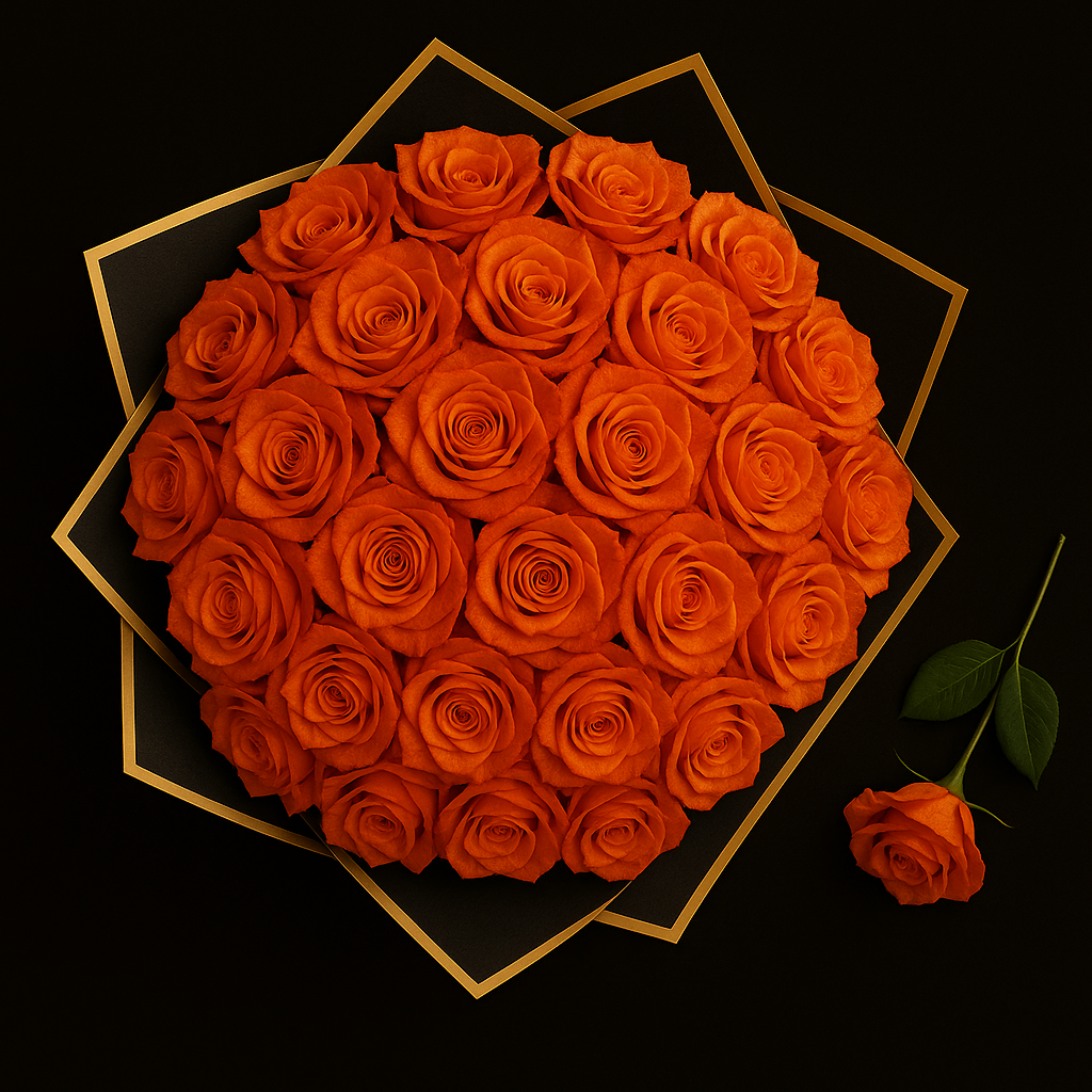 25 Rozen Boeket - Oranje