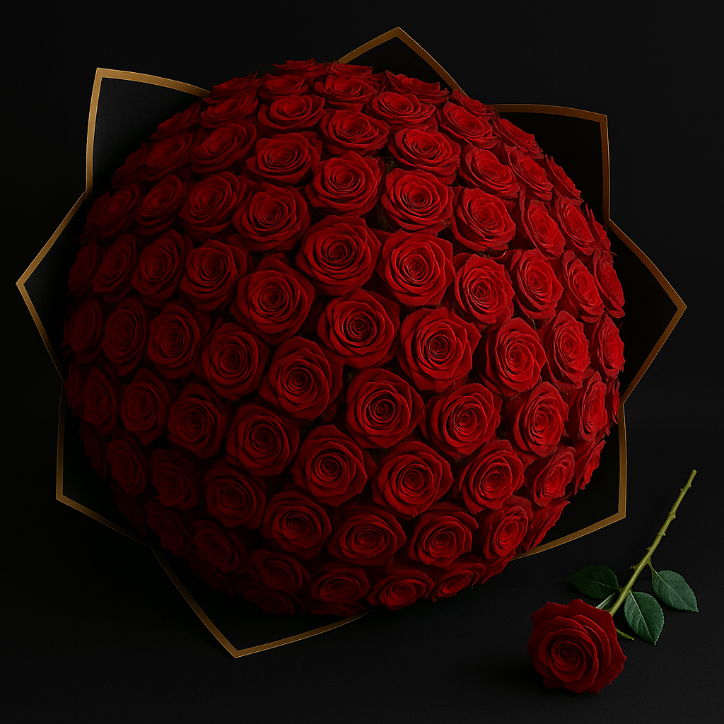 100 Rozen Boeket - Rood