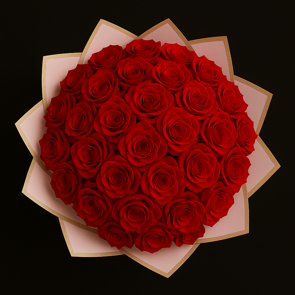 25 Rozen Boeket - Rood