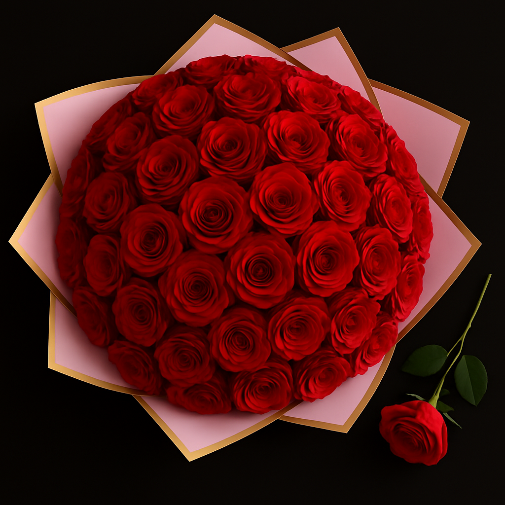 50 Rozen Boeket - Rood