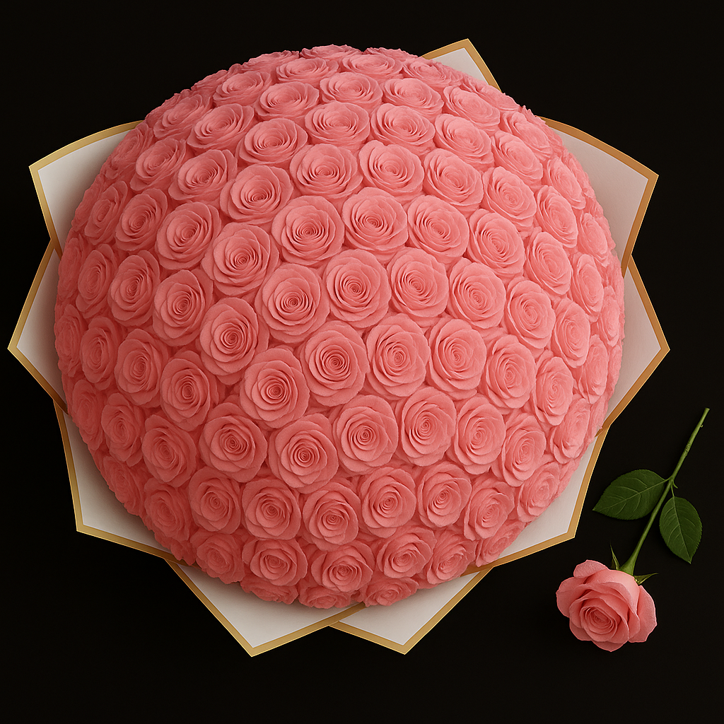 100 Rozen Boeket - Roze