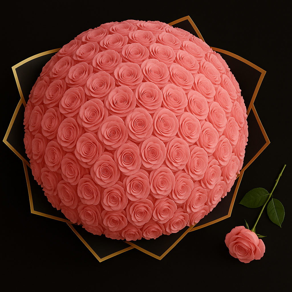 100 Rozen Boeket - Roze