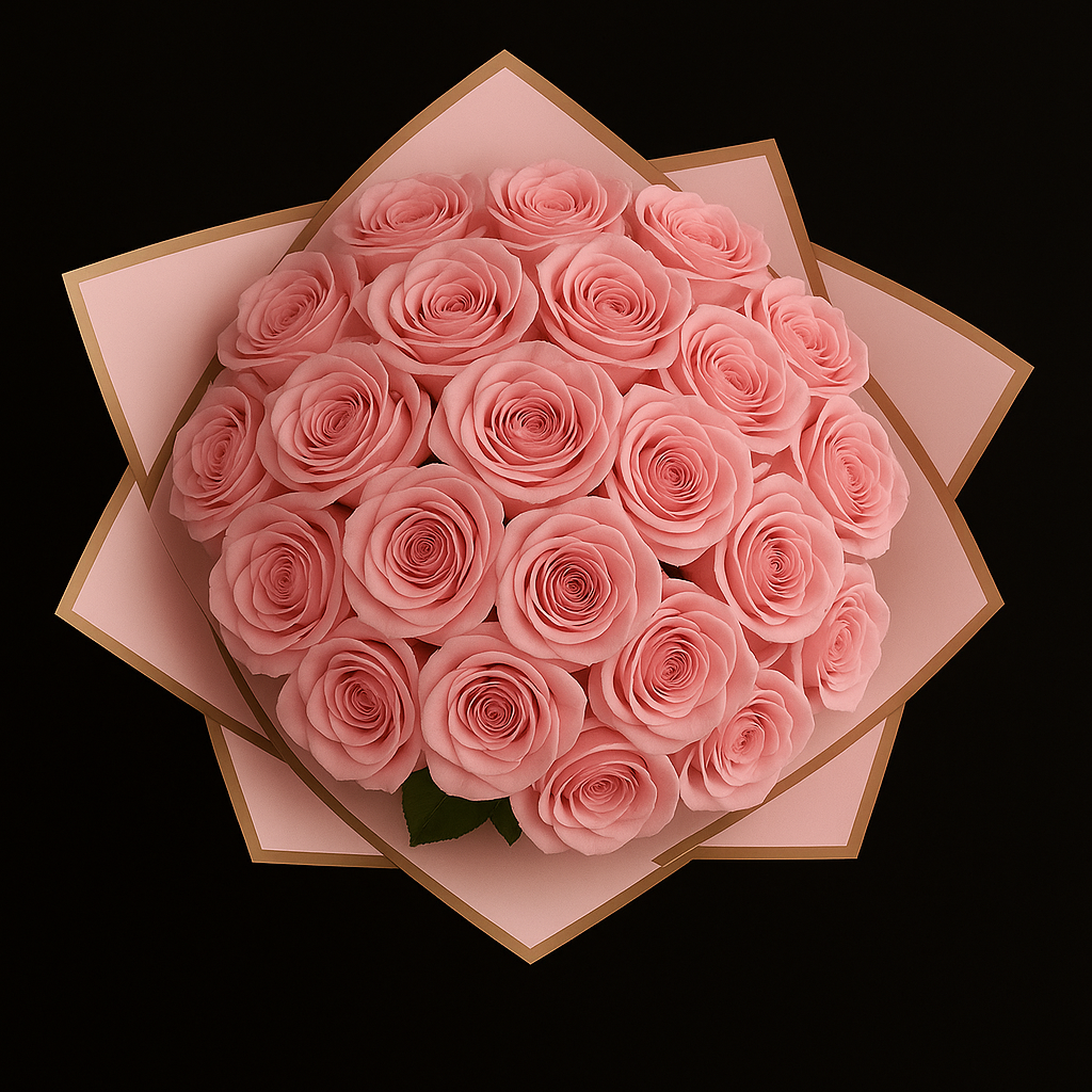 25 Rozen Boeket - Roze