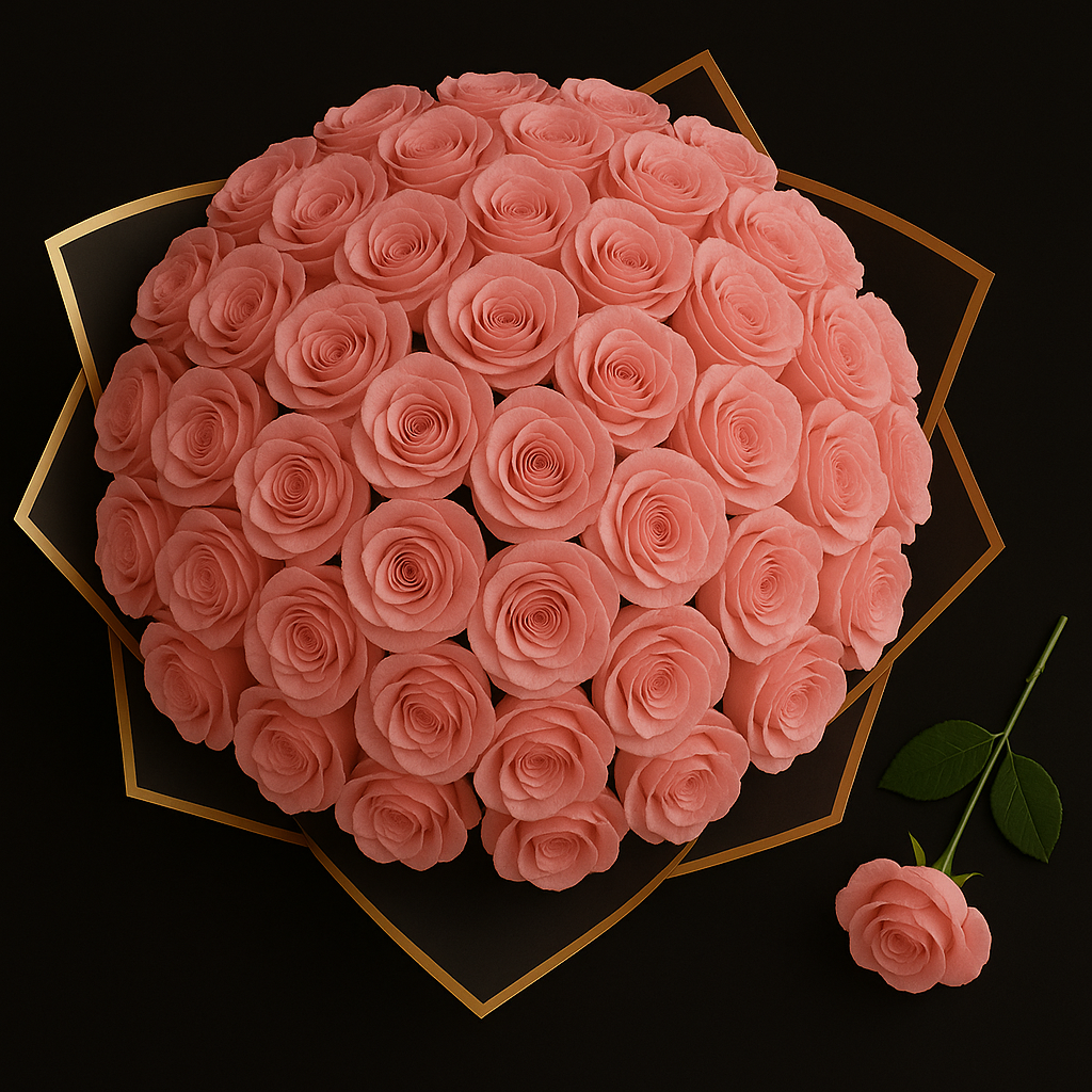 50 Rozen Boeket - Roze