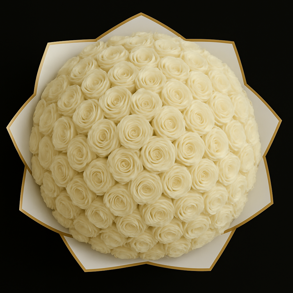 100 Rozen Boeket - Wit